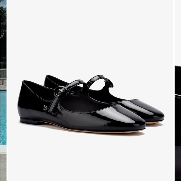 Larroude Shoes - Larroude Black Patent Leather Flats